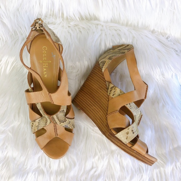 Cole Haan Shoes - ⭐️ Cole Haan Leather Wedge Sandals ⭐️